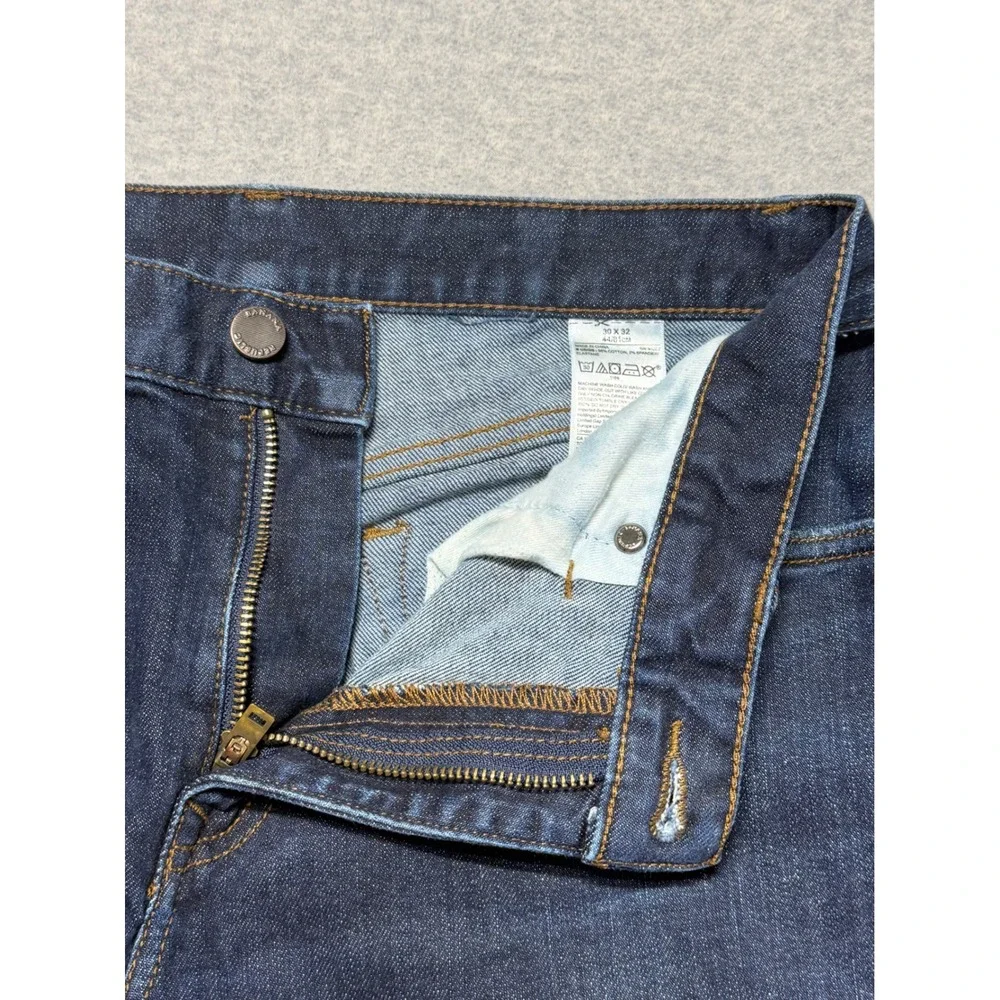 Banana Republic Mens Straight‎ Fit Dark Wash Indigo Stretch Jeans 30x32